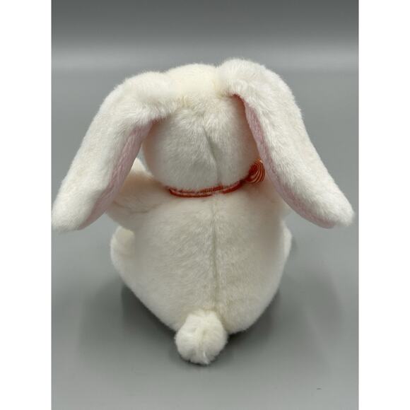Russ BUNKLES Small White Bunny W/ Embroidered Carrot On Chest Rabbit 7” Plush - Picture 3 of 8